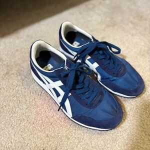 Asics Blue and White Athletic Sneakers